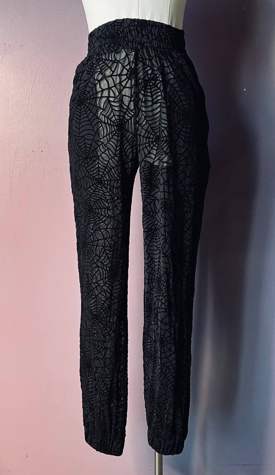 The SINFUL Track Suit Set - WEBS - Sheer Velvet Flocked Web Track Jacket & Jogger Set - PRE-ORDER