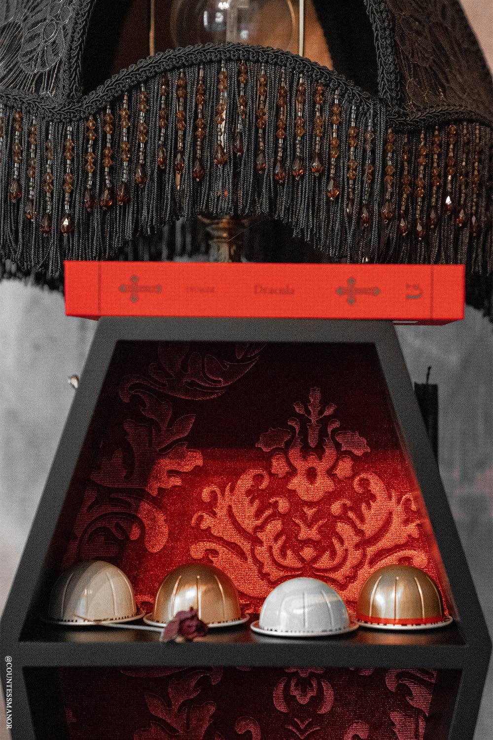 Haunted Mansion 20" Coffin/Velvet Shelf