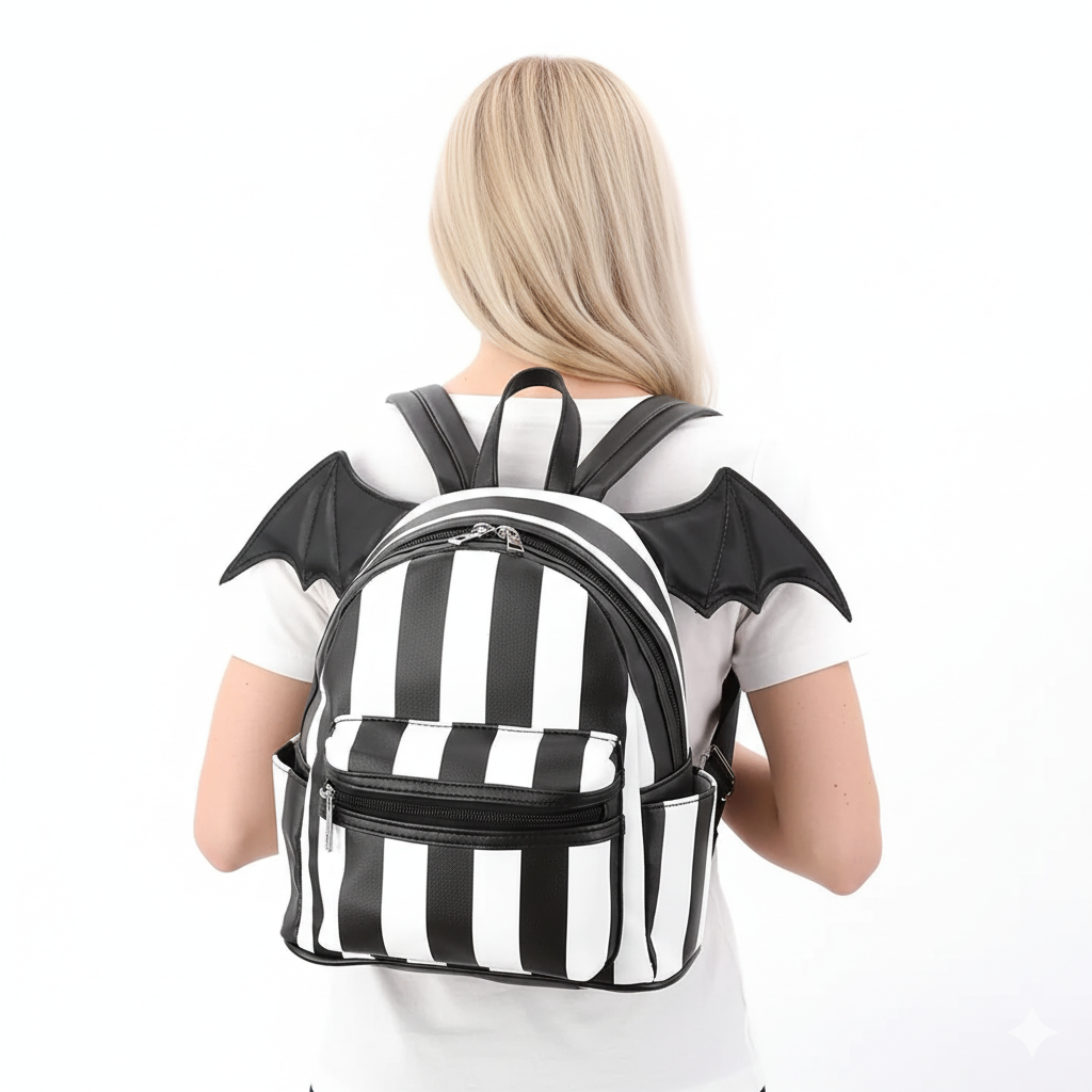 Bat Wing Striped Mini Backpack