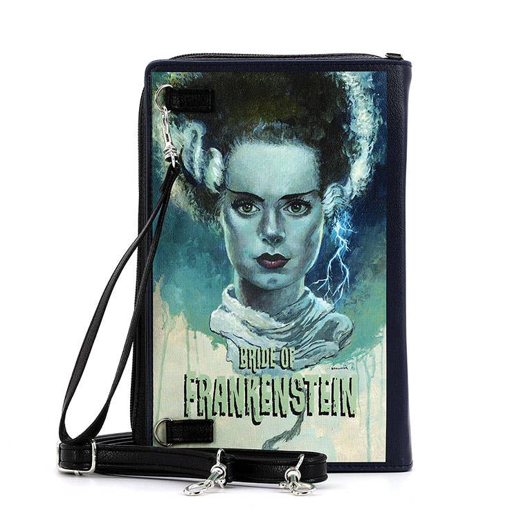 BRIDE OF FRANKENSTEIN BOOK CLUTCH BAG