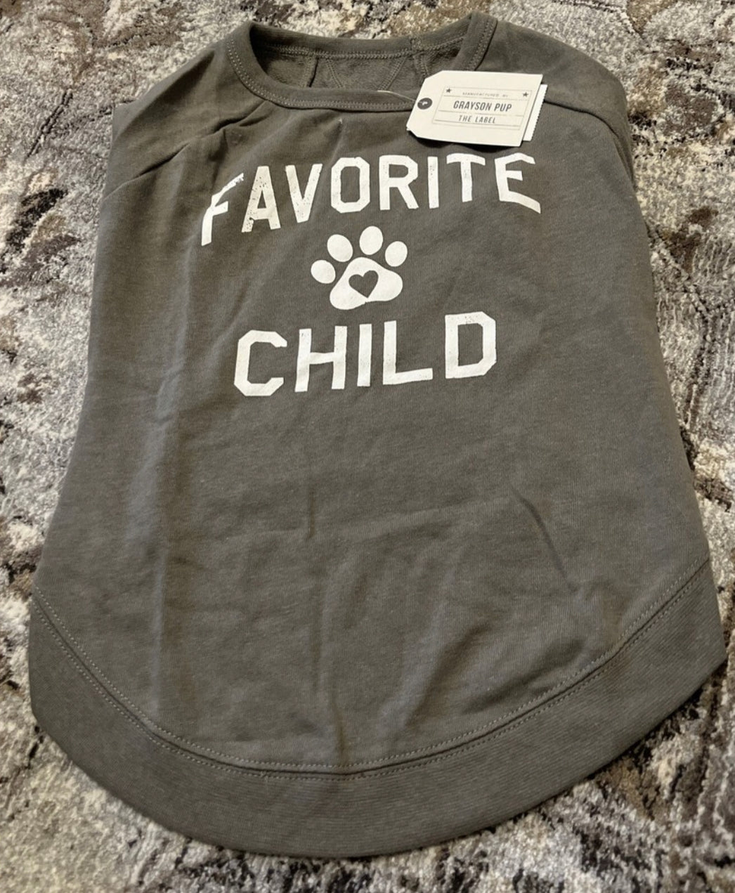 Grayson Pup- Favorite Child Raglon Dog Pullover- XS