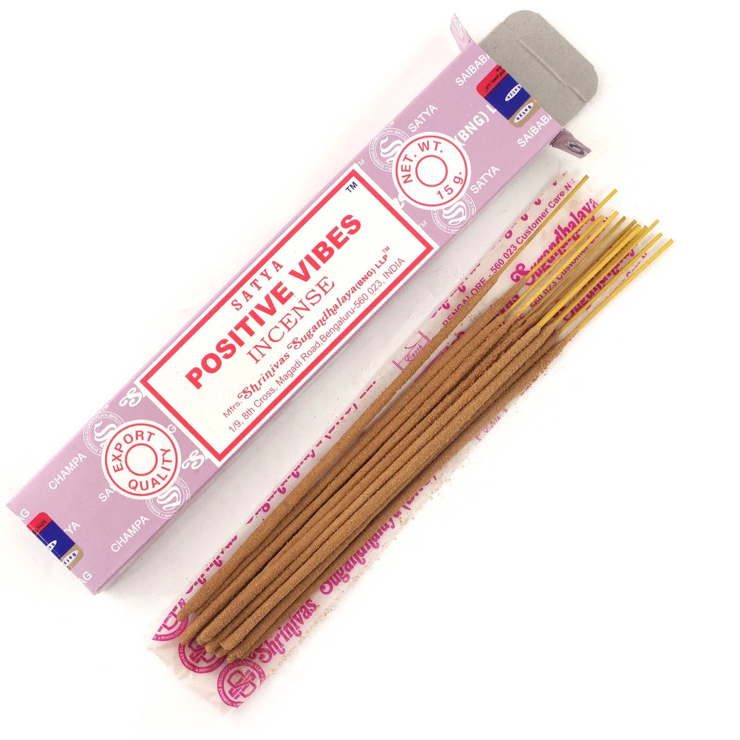 Satya Incense — Positive Vibes (Box of 15)