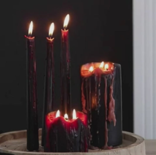 Gothic Vampire Blood Pillar Candles