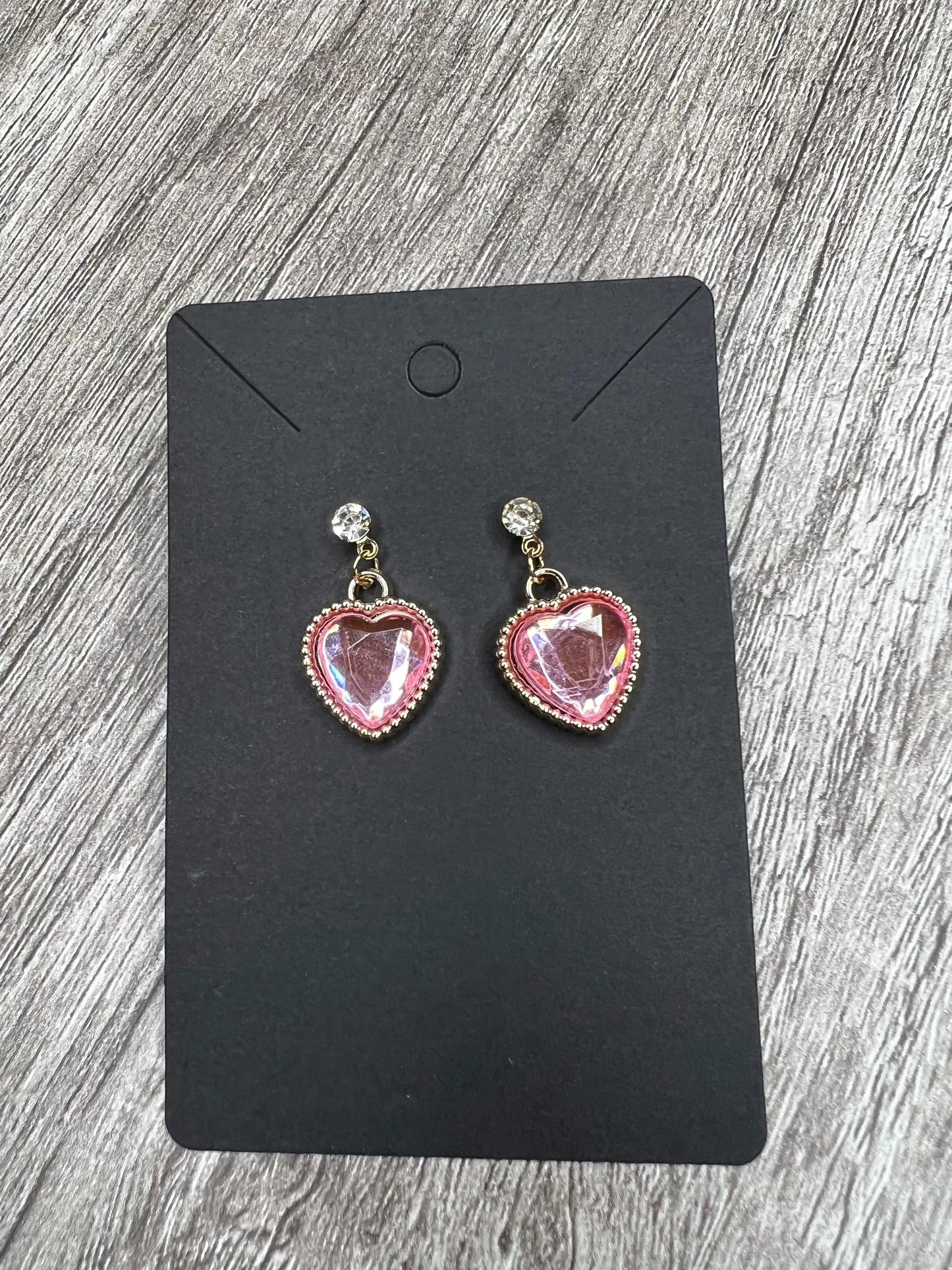 Pink Heart Earrings
