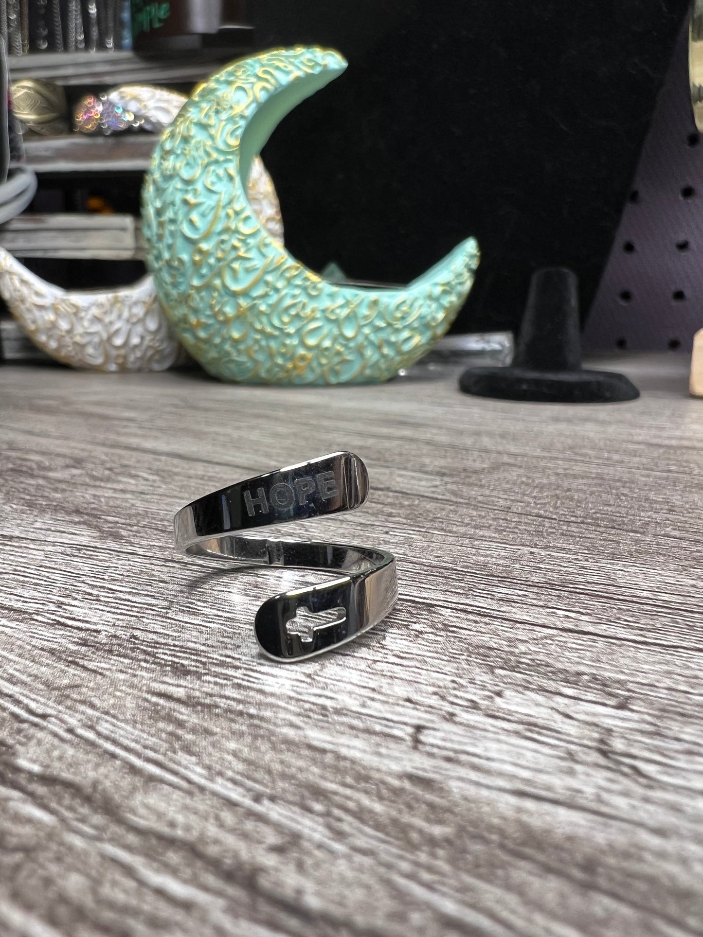 Adjustable Stainless Steel Inspirational Rings