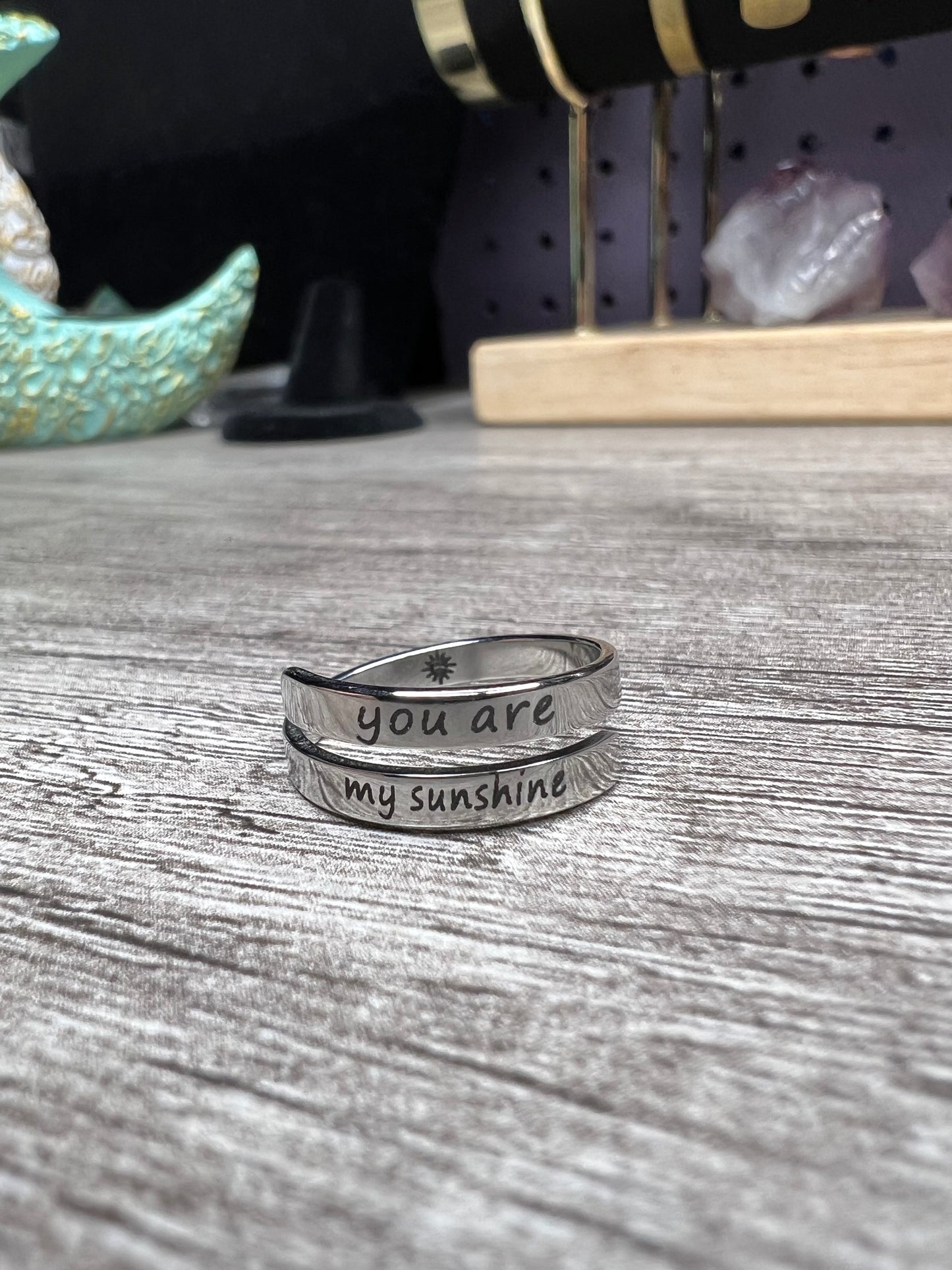 Adjustable Stainless Steel Inspirational Rings