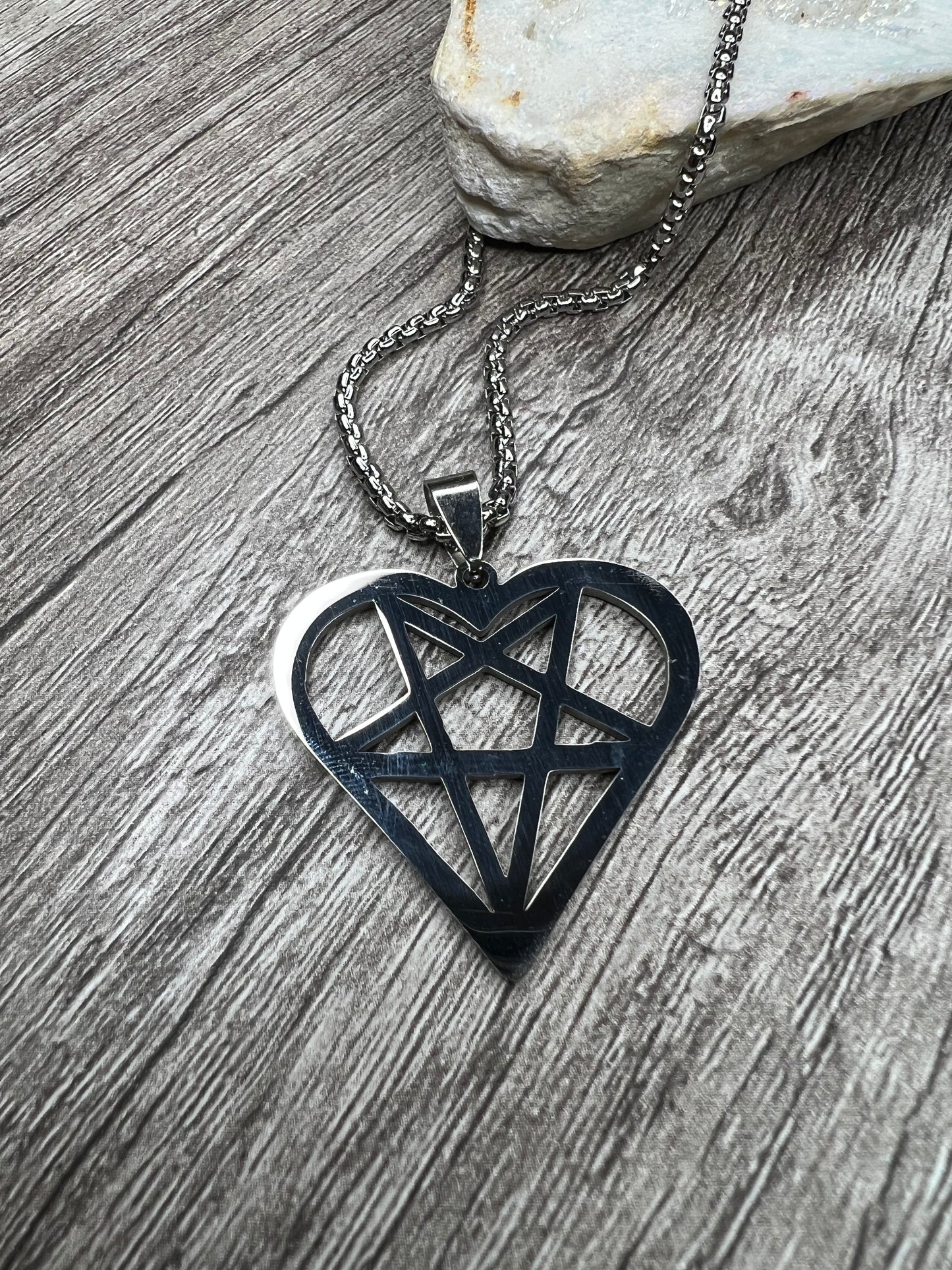 Heart Inverted Star Pendant