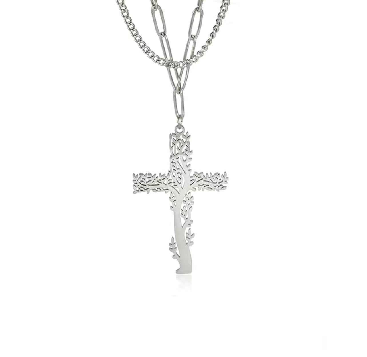 Silver Vine Cross