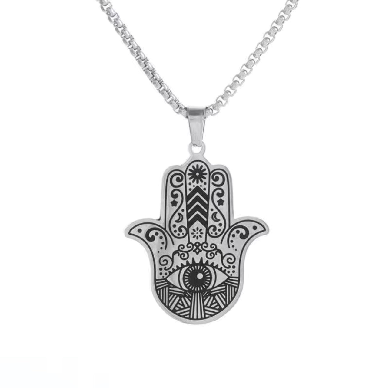 Stainless Steel Hand of God Fatima Hand Evil Eye