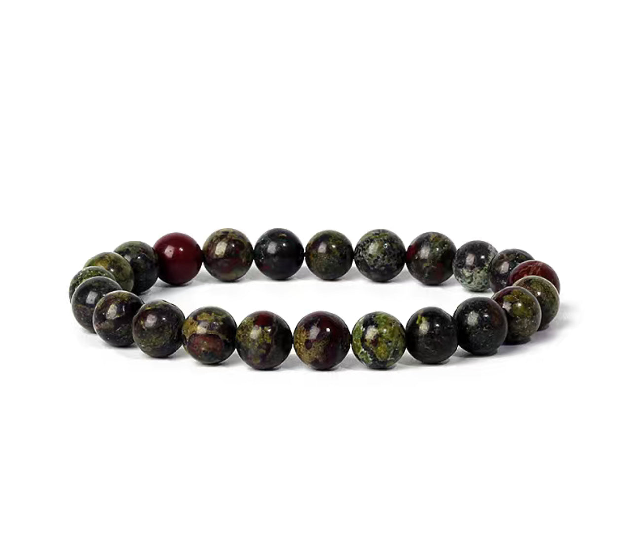 8mm Natural Stone Dragons Blood Stretchy Bracelet