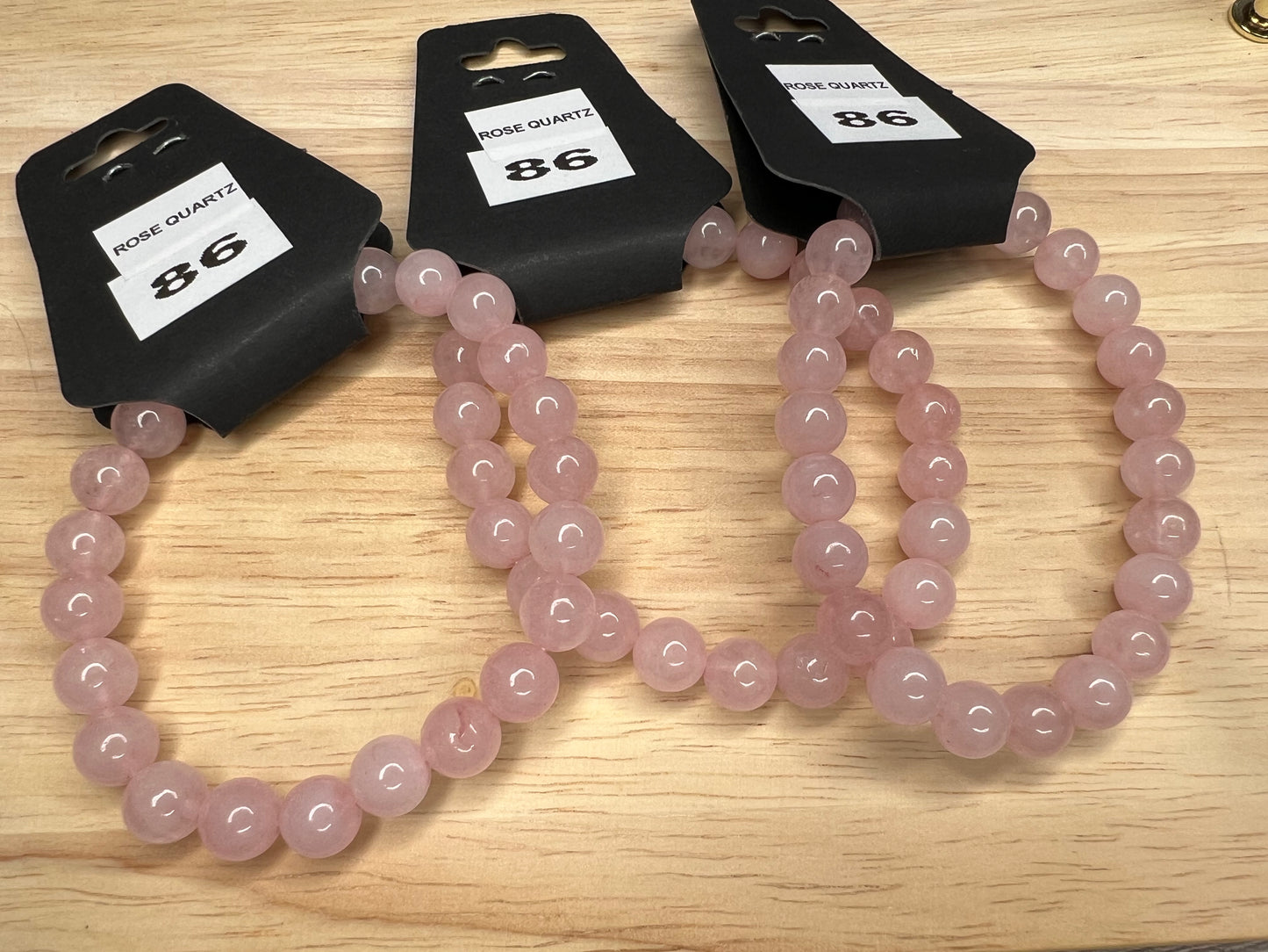 8mm Natural Rose Quartz Bracelet