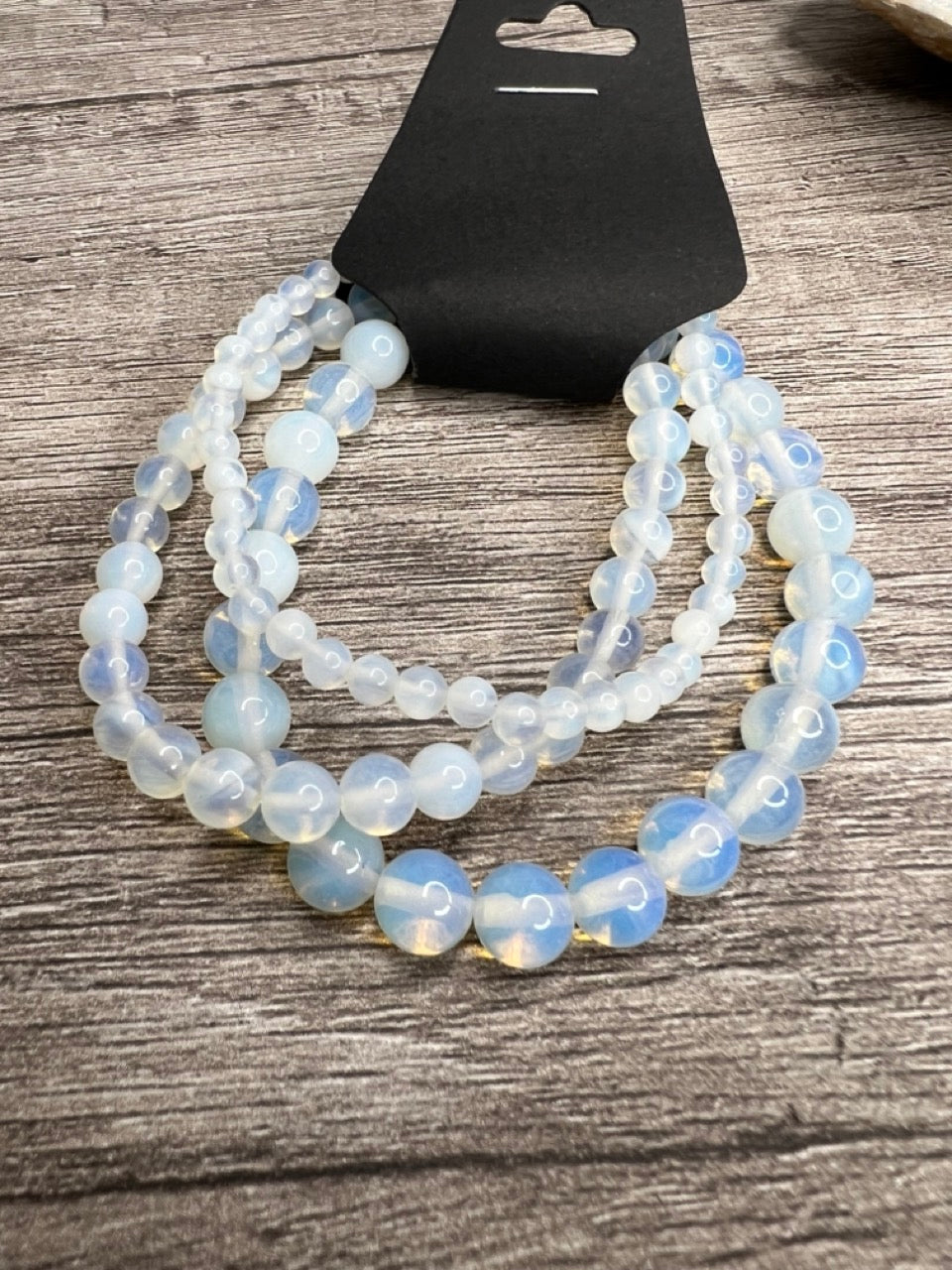 Natural Opal Stretchy Bracelet Set — 4mm, 6mm, 8mm