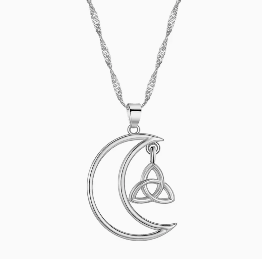 Trinity Knot Moon Necklace