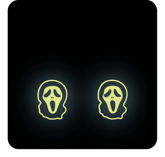 Scary Mask Earrings - GLOW IN THE DARK / Halloween Earrings