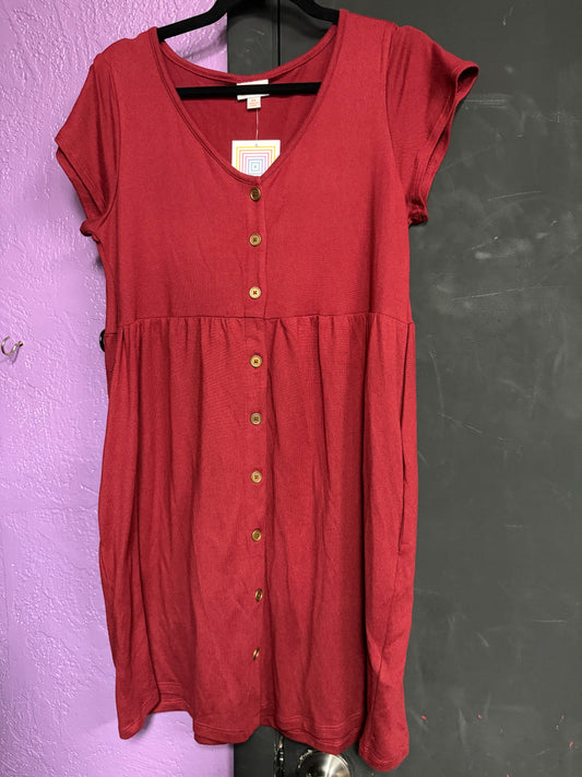 Lularoe Heidi Dress- Wine-Oversized XS