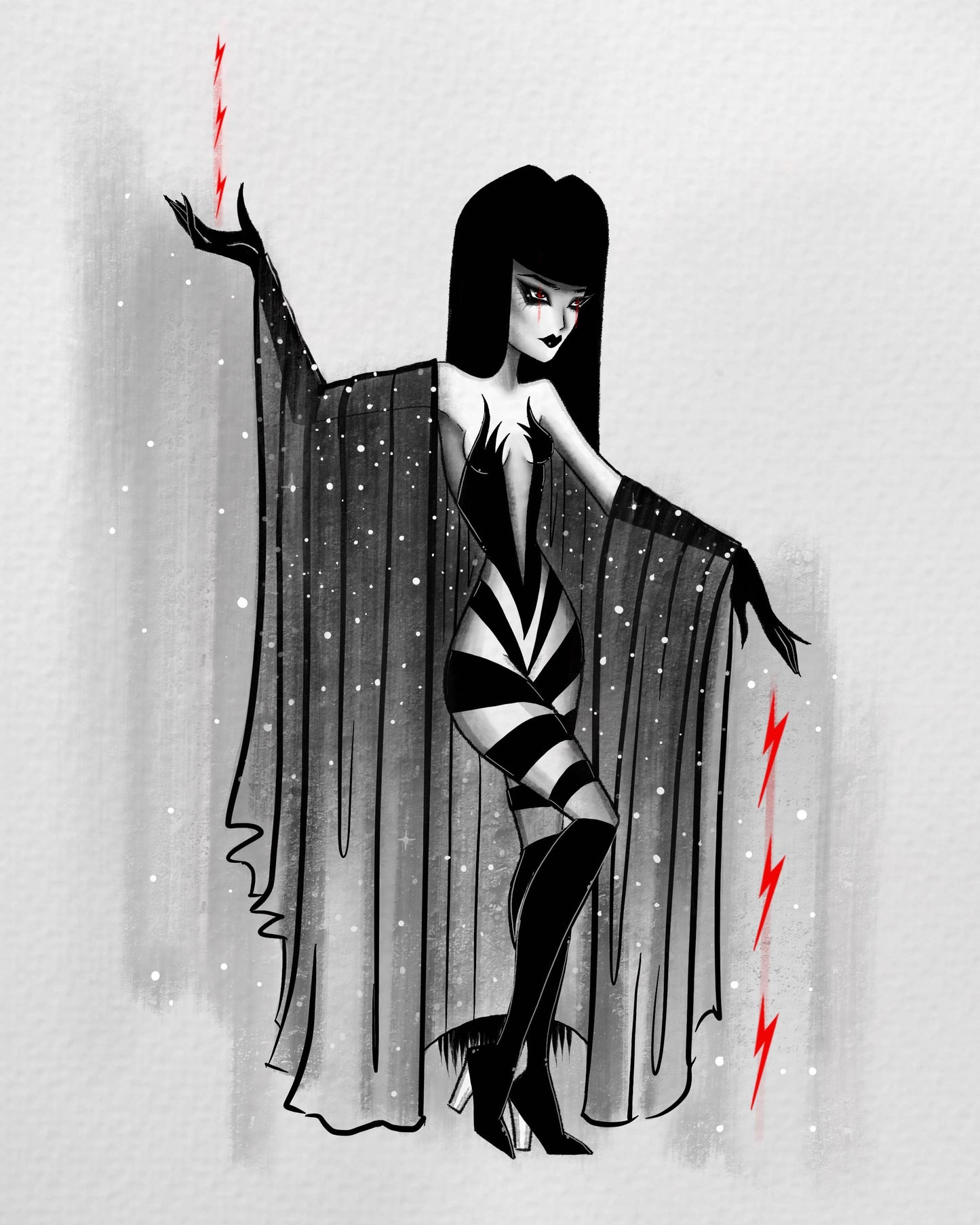 "I am the Lightening" Art Deco Vintage Fine Art Print
