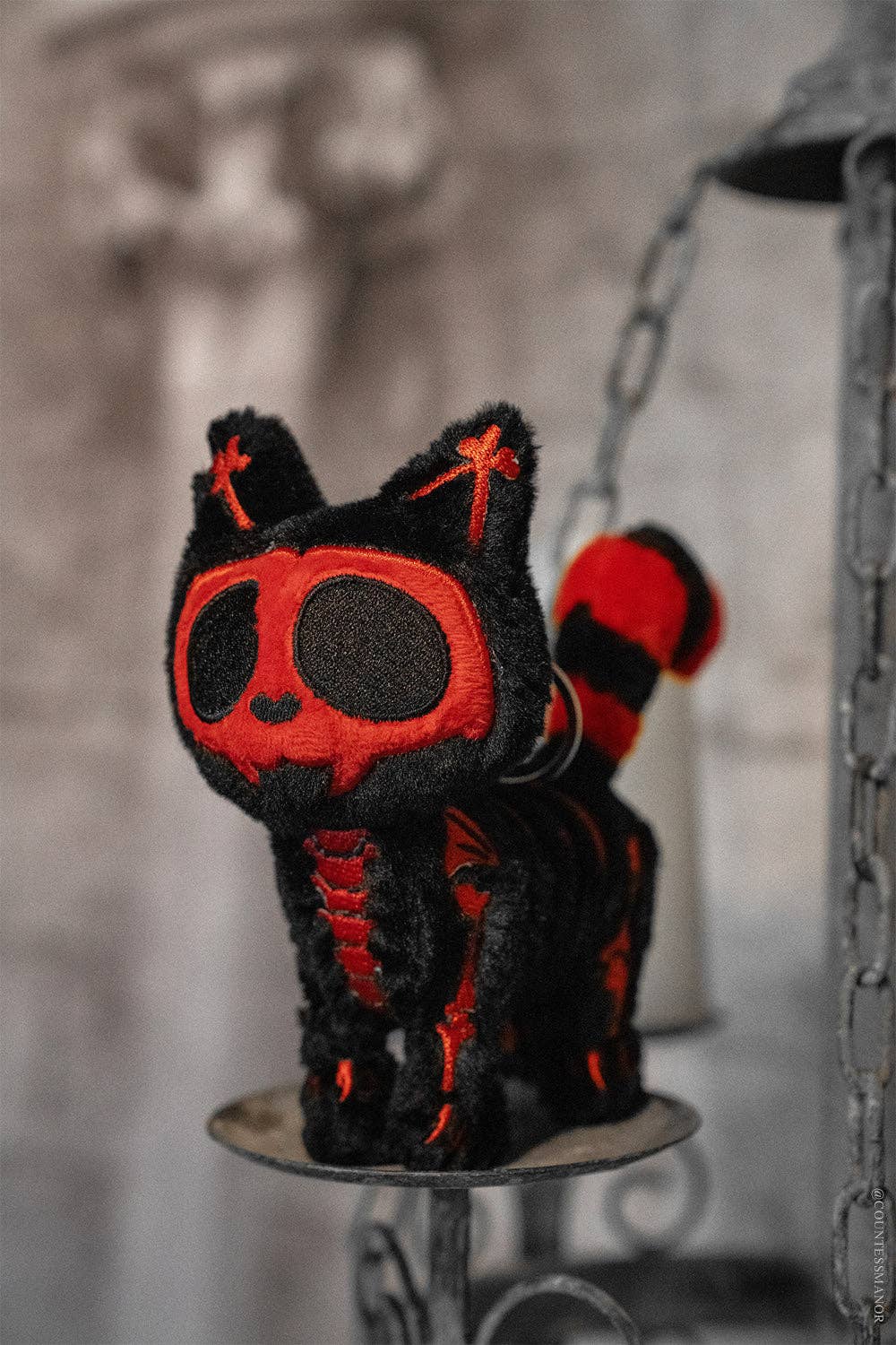 Blood Skelekitty Plush Keychain