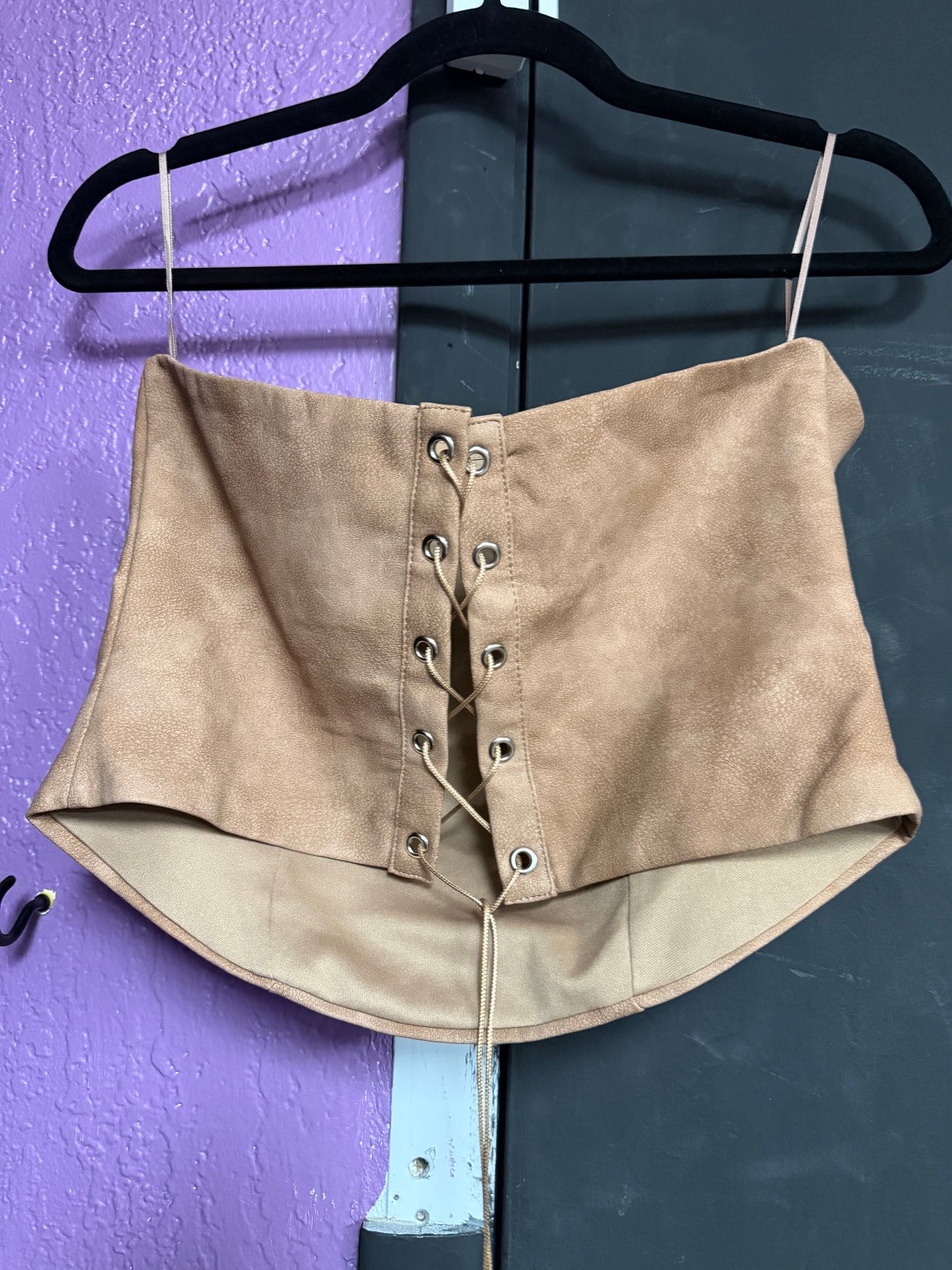 Tic Toc Western Goth Corset Top- Large