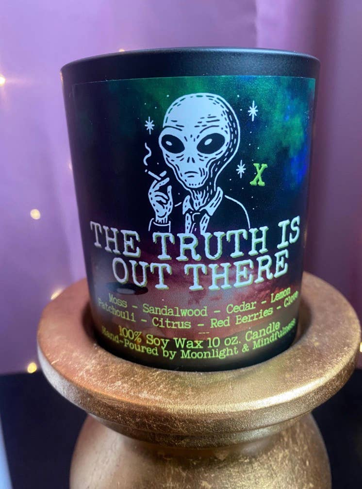 The Truth Is Out There Soy Wax Crystal Candle, Hand-Poured