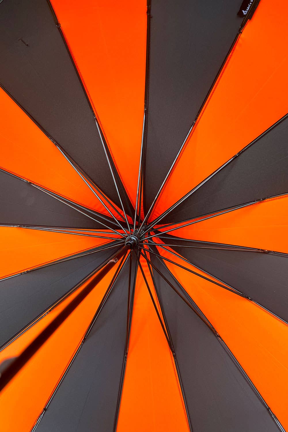 Halloween Batwing Pagoda Umbrella [BLACK/ORANGE STRIPED]