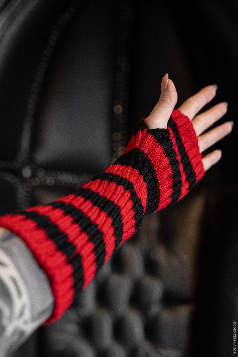 Spooky Striped Arm Warmers [Multiple Colors]