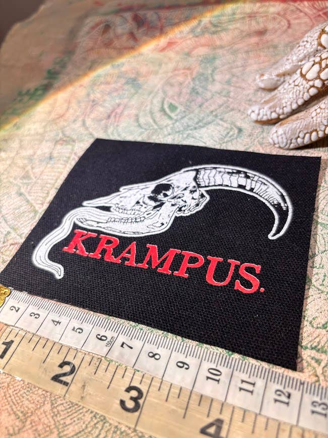Krampus skull patch.