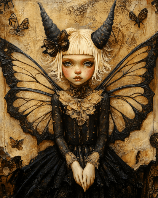 Innocent Evil Fairy - Fairies Wall Art Prints – 8″x10″ Artwork for 11″x14″ Frame