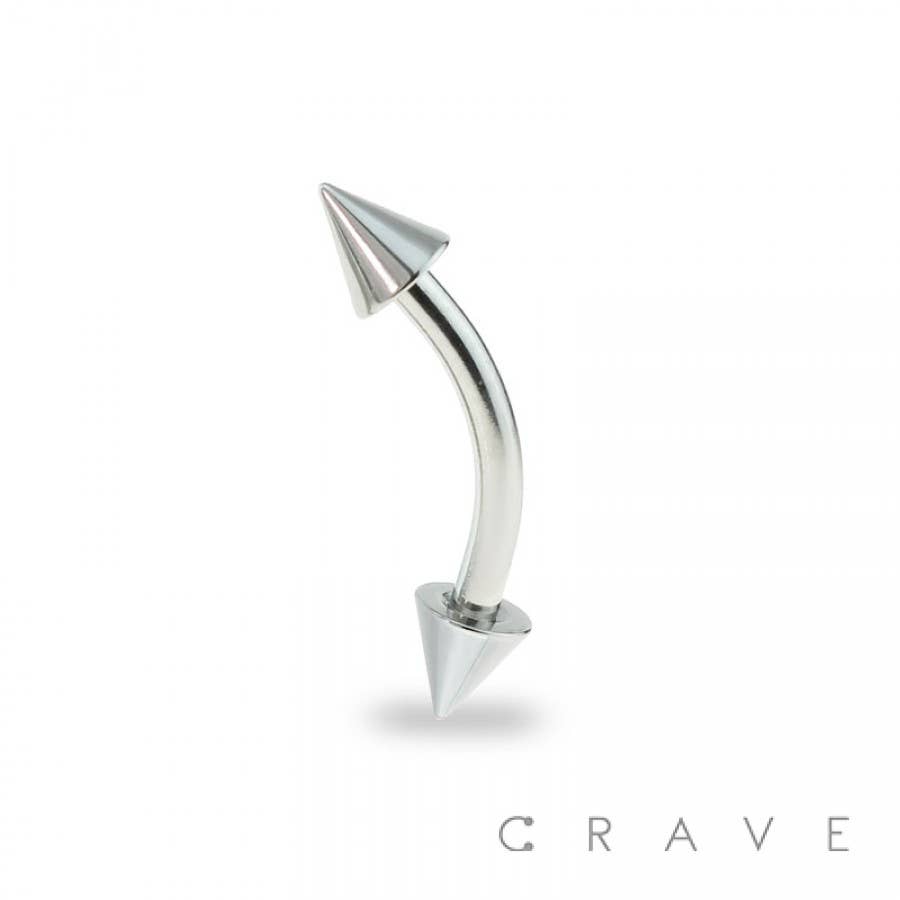 316L SURGICAL STEEL EYEBROW WITH SPIKES