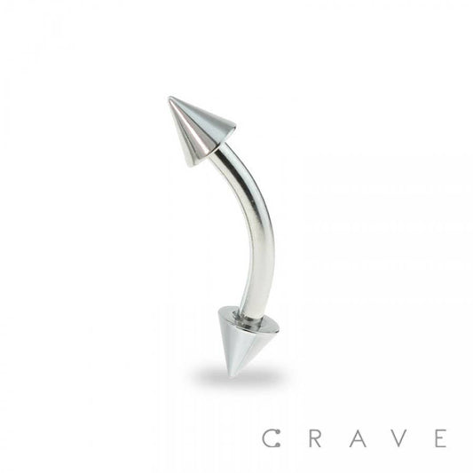 316L SURGICAL STEEL EYEBROW WITH SPIKES