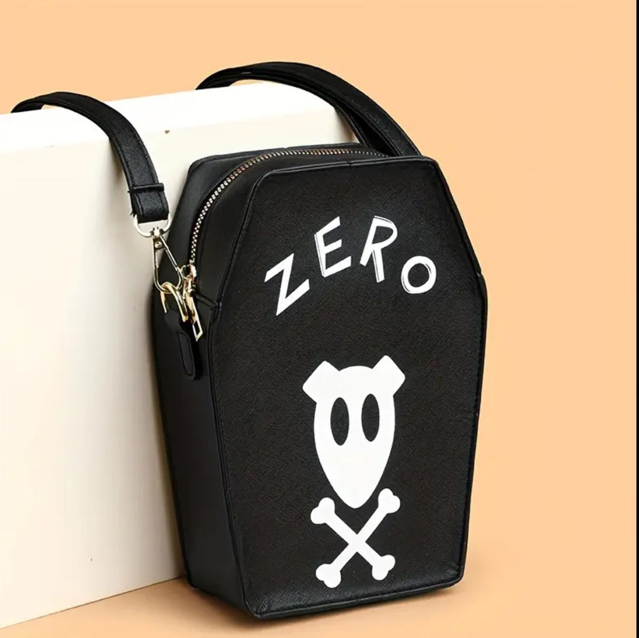 Coffin Shaped Zero Faux-Leather Purse