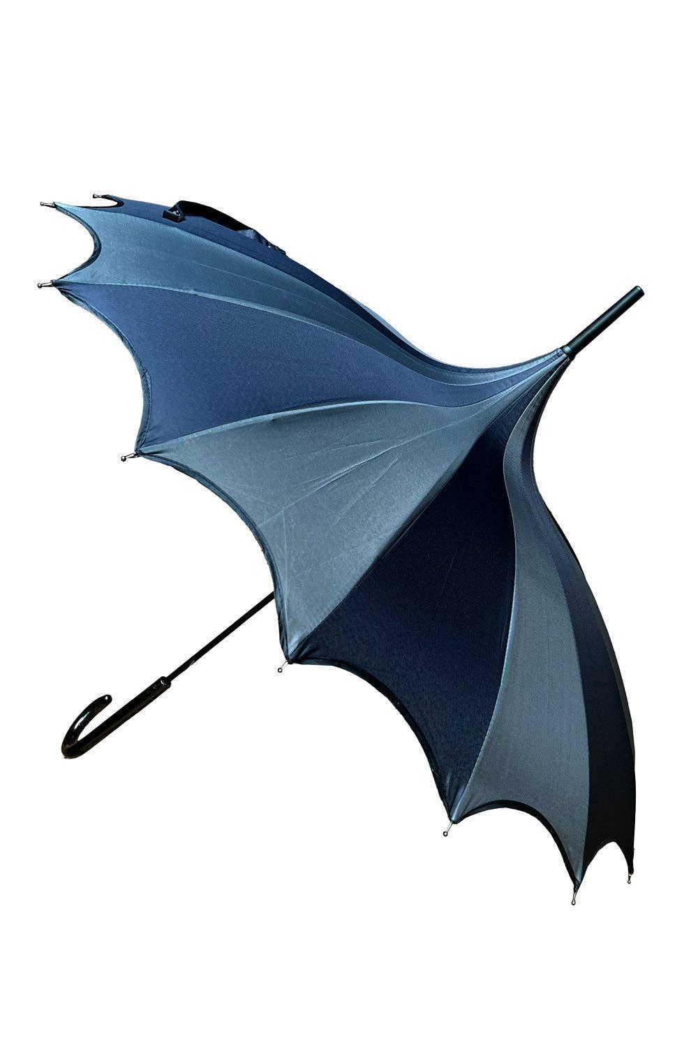 Batwing Pagoda Umbrella [BLACK/GRAY STRIPED]