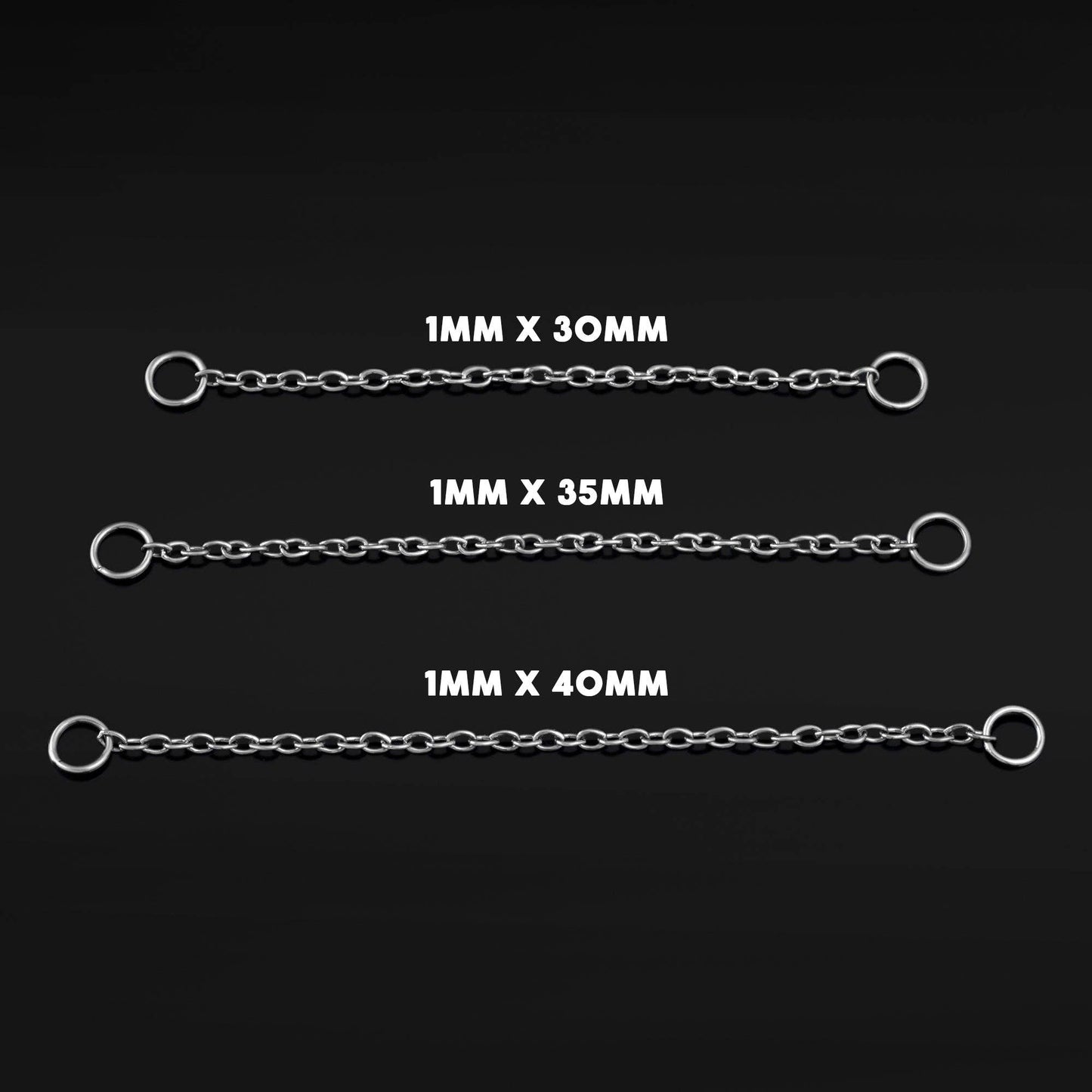 Nose Chain, Silver, Titanium, 1mm