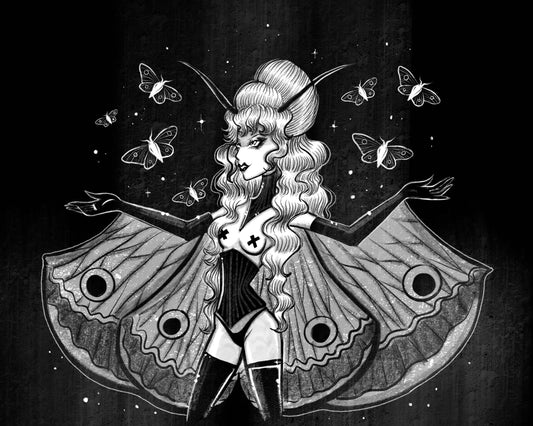 "Goth Moth" Fine Art Print