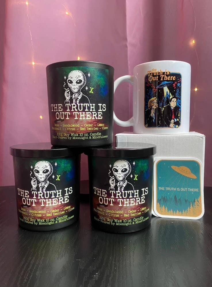 The Truth Is Out There Soy Wax Crystal Candle, Hand-Poured