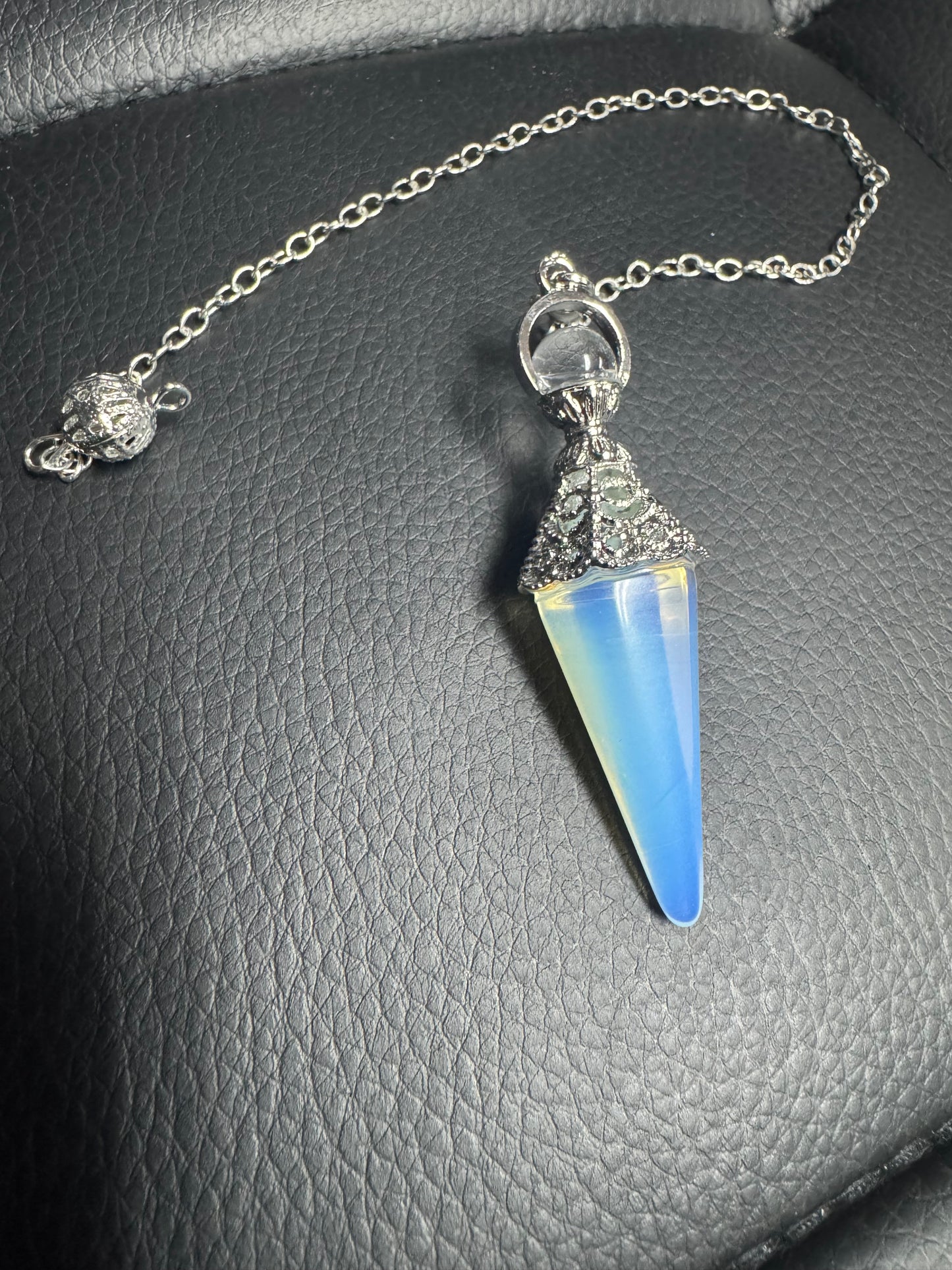 Natural Stone Hexagonal Crystal Pendulums
