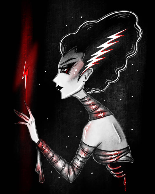 Bride of Frankenstein Halloween Fine Art Print