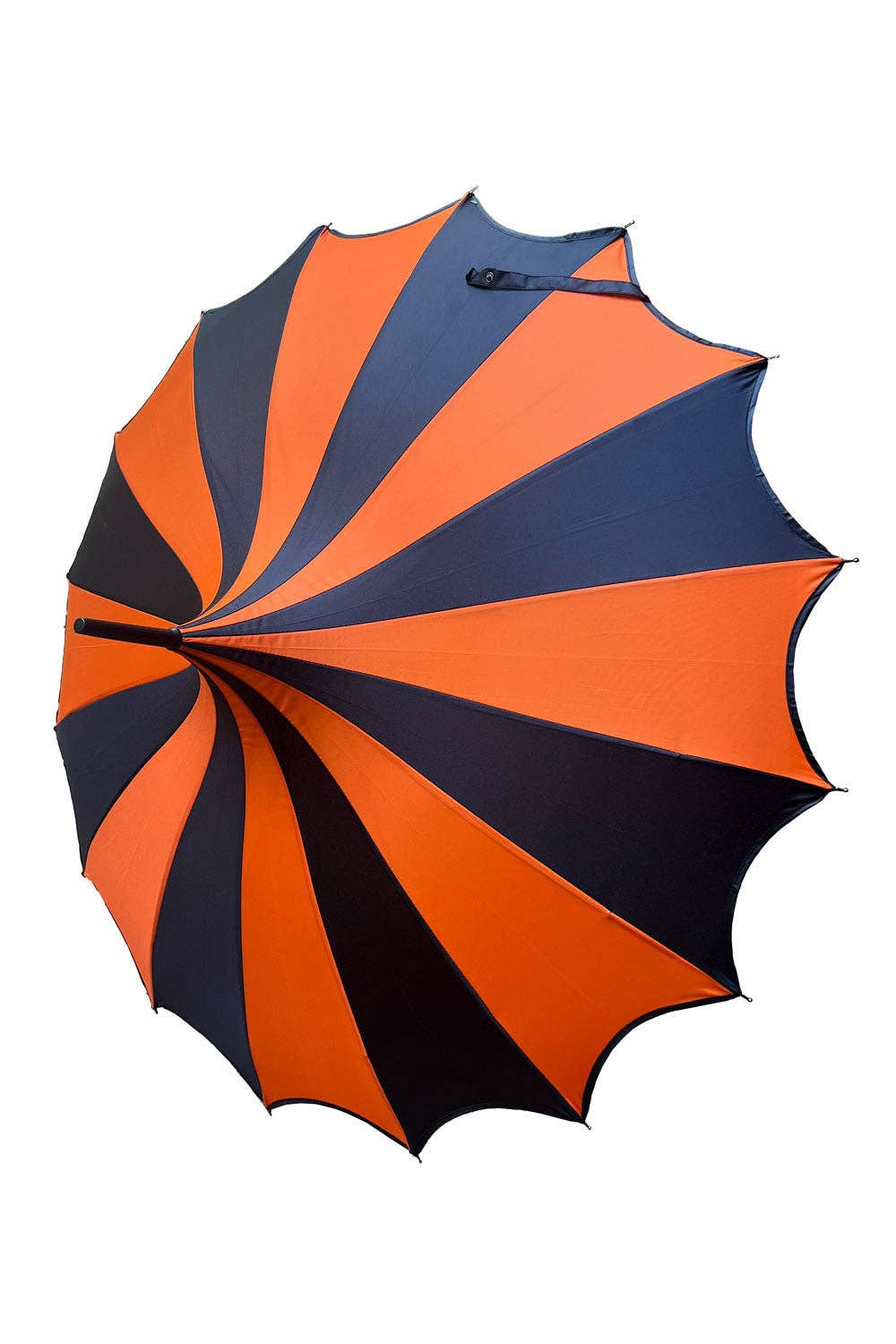 Halloween Batwing Pagoda Umbrella [BLACK/ORANGE STRIPED]