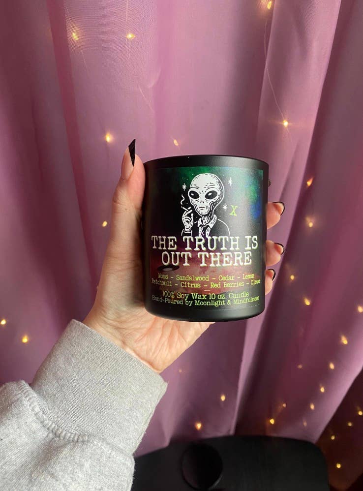 The Truth Is Out There Soy Wax Crystal Candle, Hand-Poured