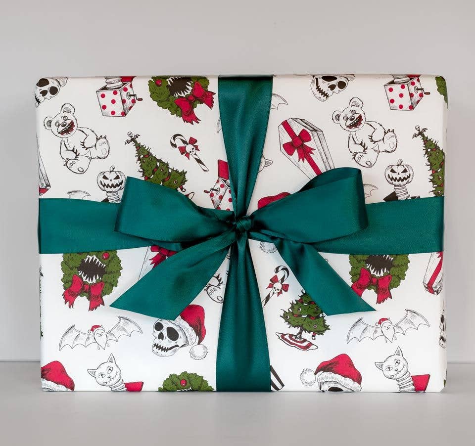 Gothic Christmas Gift Wrap (8ft Roll)
