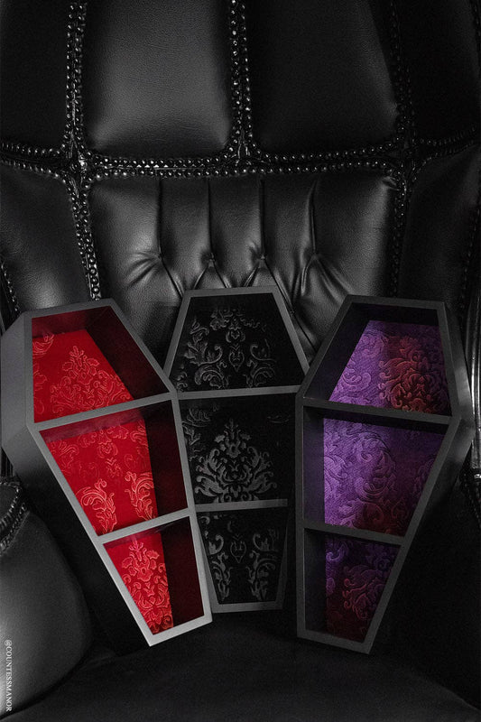 Haunted Mansion 20" Coffin/Velvet Shelf