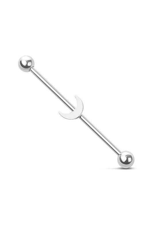 MOON 316L SURGICAL STEEL INDUSTRIAL BARBELL