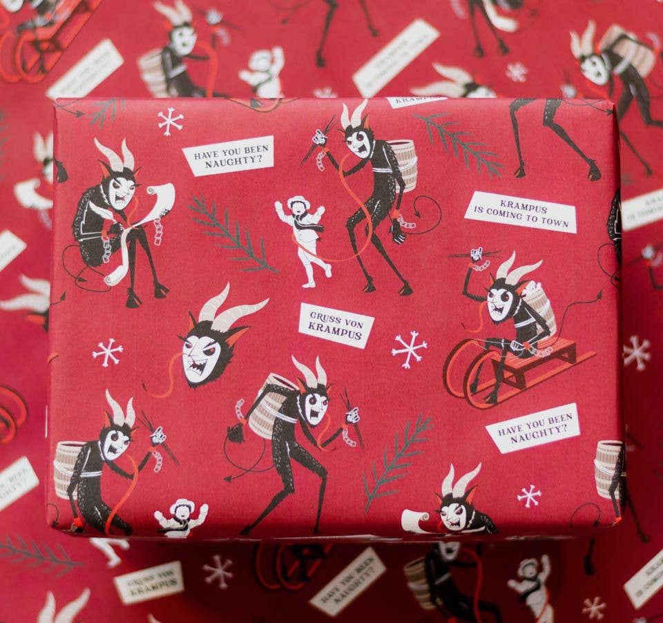 Krampus Folklore Gift Wrap (8ft Roll)
