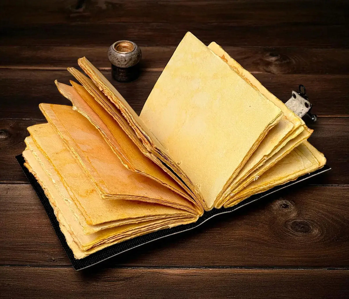 Bat Grimoire Journal Large Leather Book of Shadows with Lock