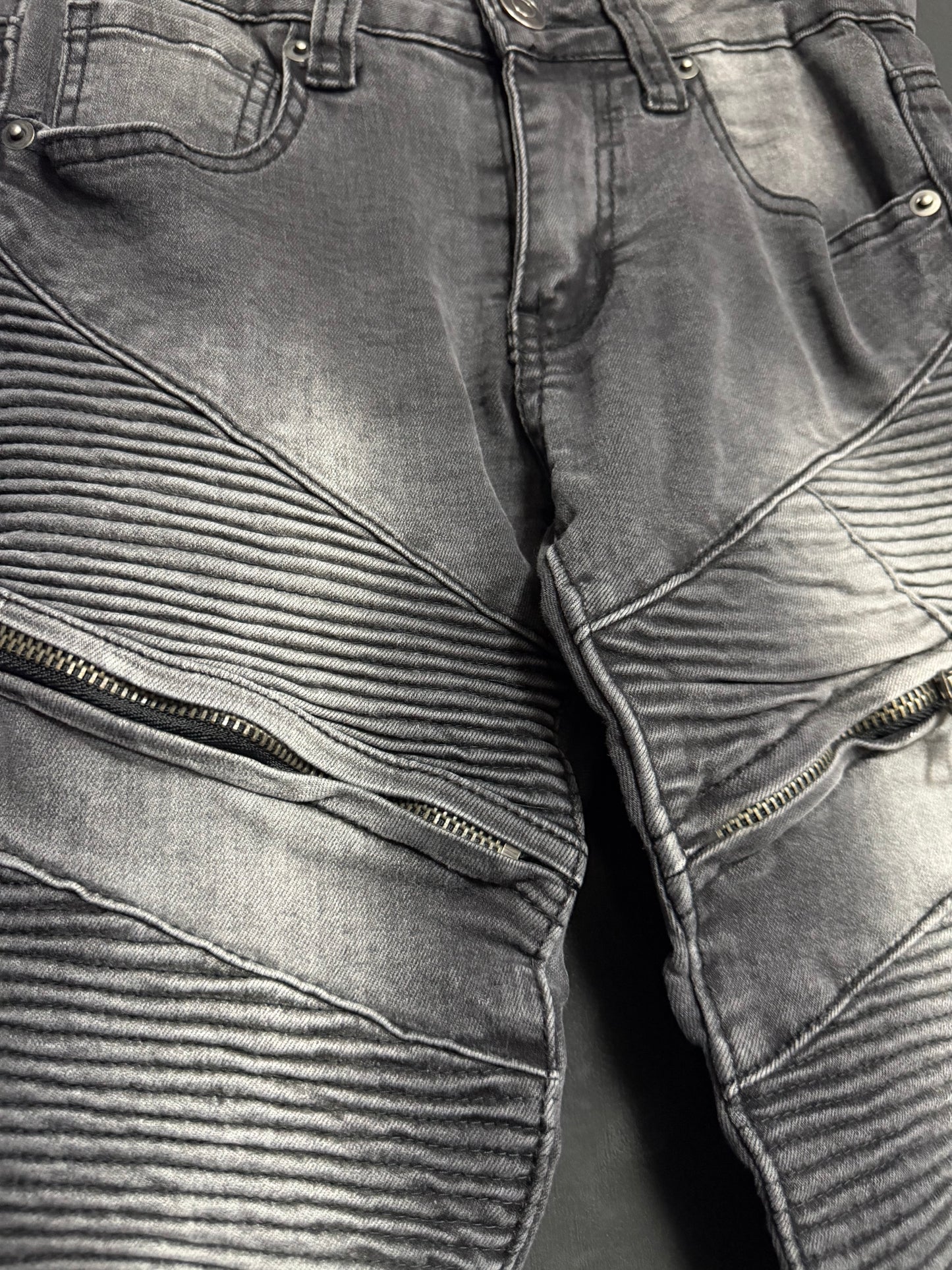 Black Premium- 26/30 Skinny Moto Grunge Jeans