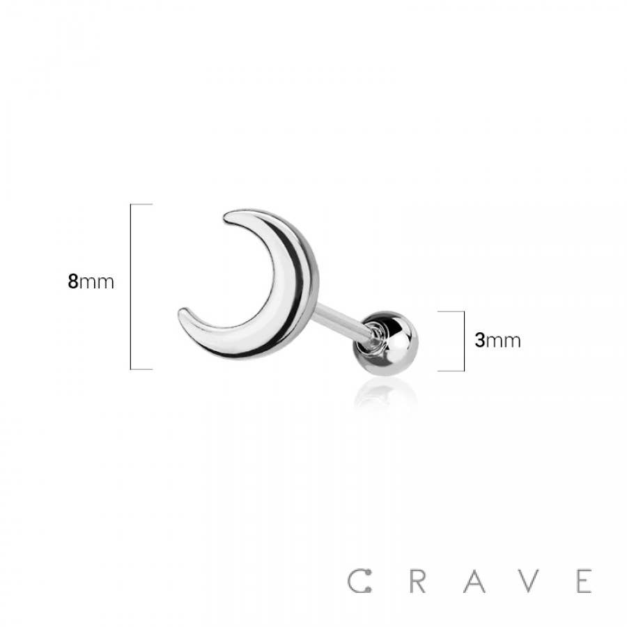 MOON TOP 316L SURGICAL STEEL CARTILAGE