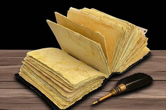 Leather Journal Blank spell book Luna Moths Morpho Butterfly