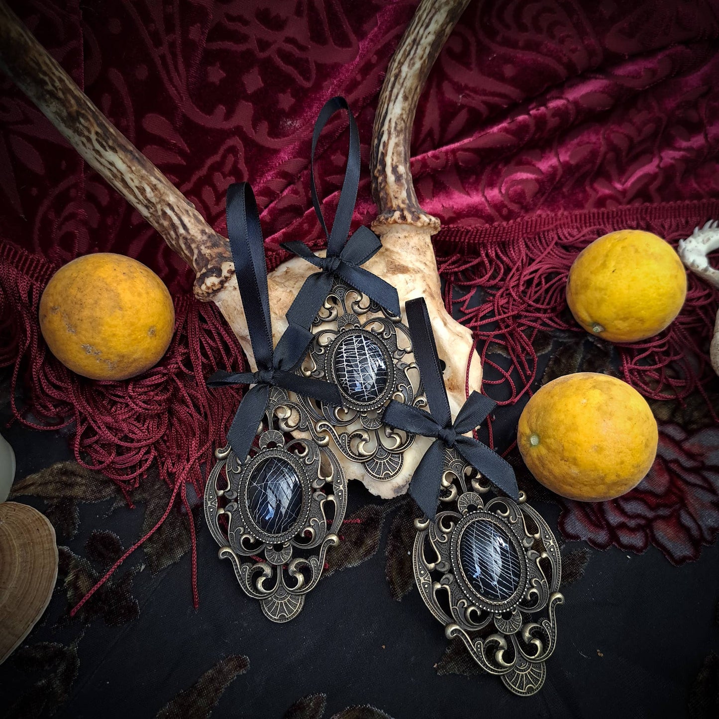 Real Spiderweb Filigree Ornaments