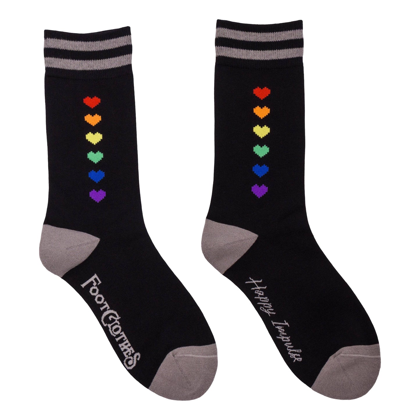 Pride Pixel Hearts Crew Socks
