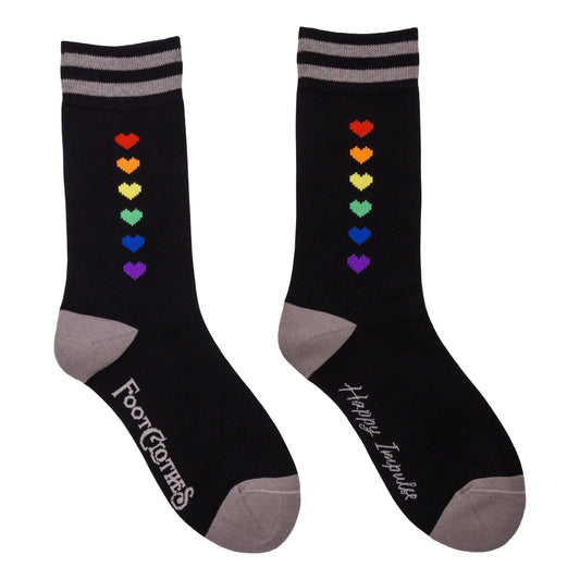 Pride Pixel Hearts Crew Socks