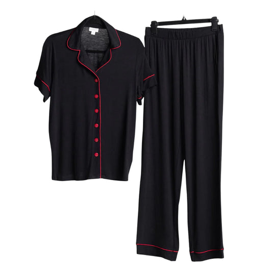 Lularoe Serene Set- Black/Red Trim- Size M
